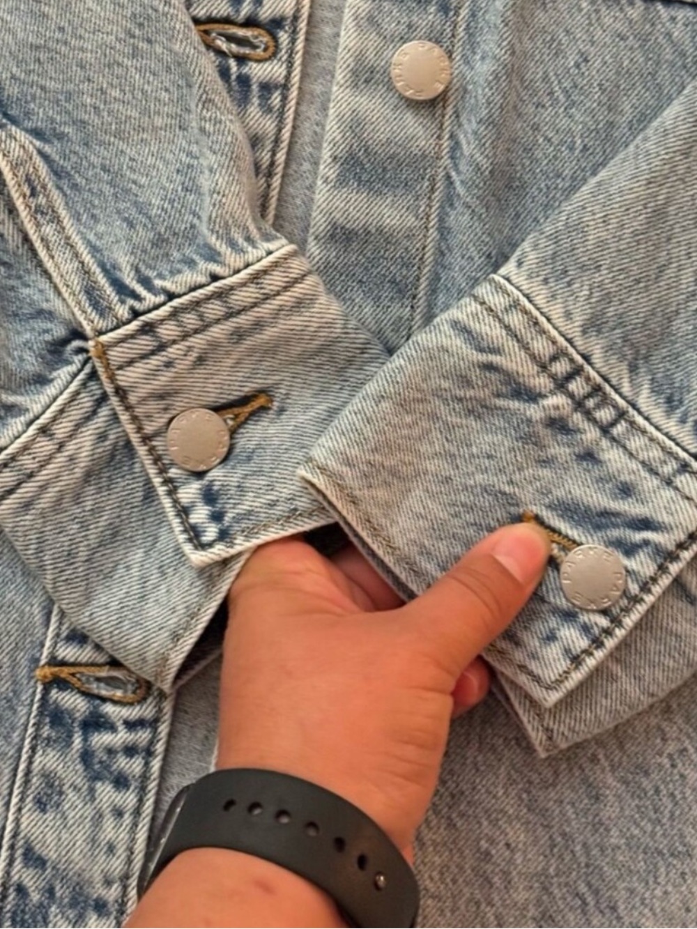 Parke X Target Light Wash Long Sleeve Jacket Denim Shacket Shirt Small - Picture 7 of 11